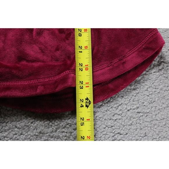 Pajamagram Set Womens L Red Burgundy Velour Velvet Hoodie Loungewear - Picture 7 of 10